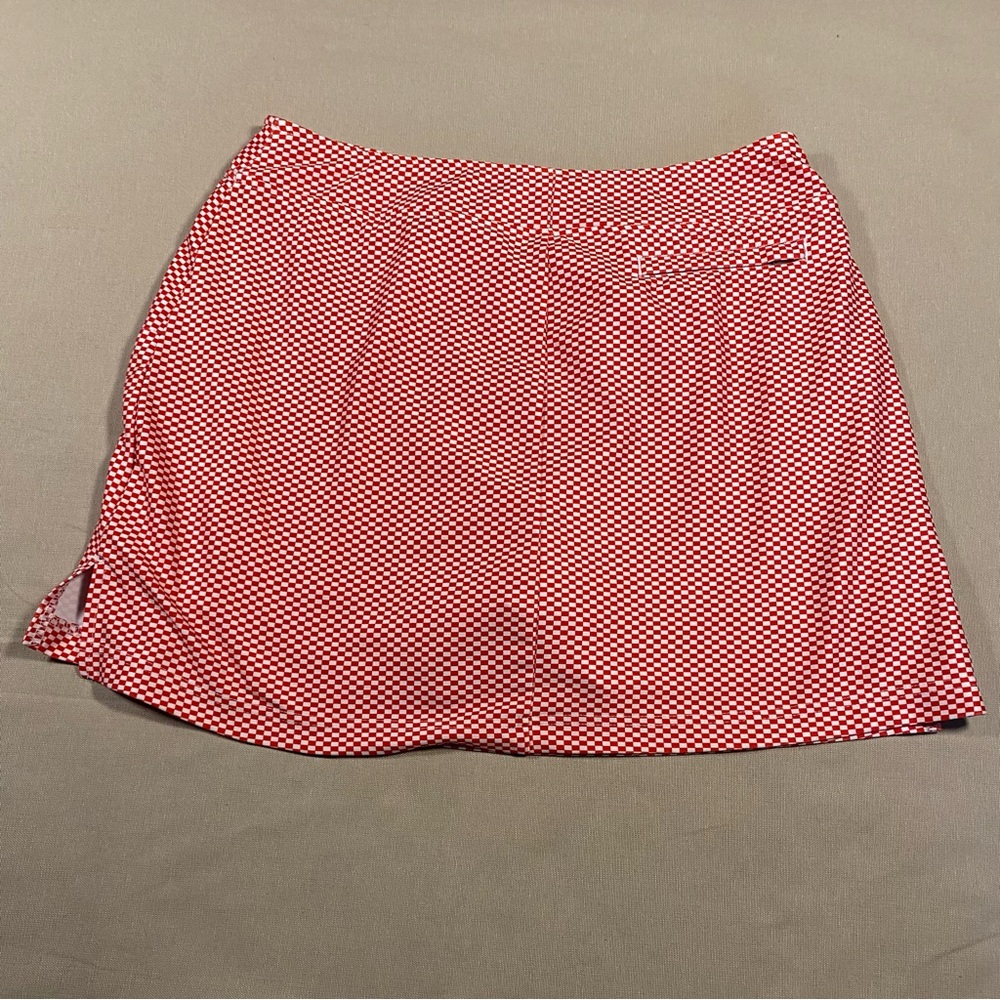 Slazenger Red and White Checkered golf skirt with shorts skort Apparel - Picture 5 of 9